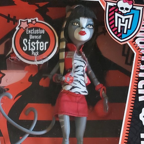Mattel Monster High Werecat Twin Sisters - Meowlody and Purrsephone (2012) GUC - Picture 4 of 4